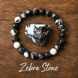 Bracelet en Jade Zebra pour Équilibre, Ancrage et Motivation