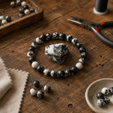 Bracelet en Jade Zebra pour Équilibre, Ancrage et Motivation
